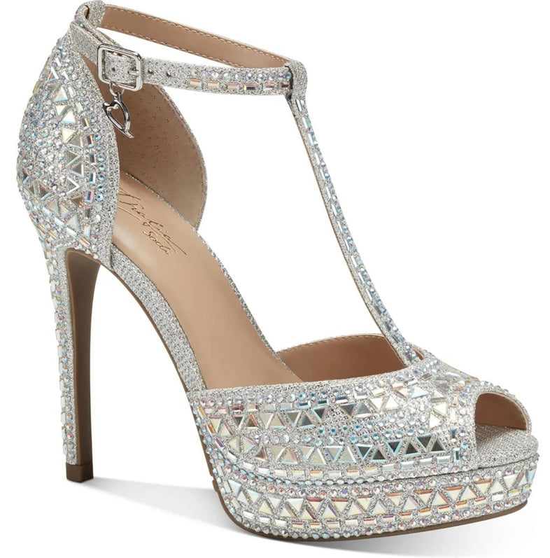 Silver and Gold Rhinestone Heel/ platform
