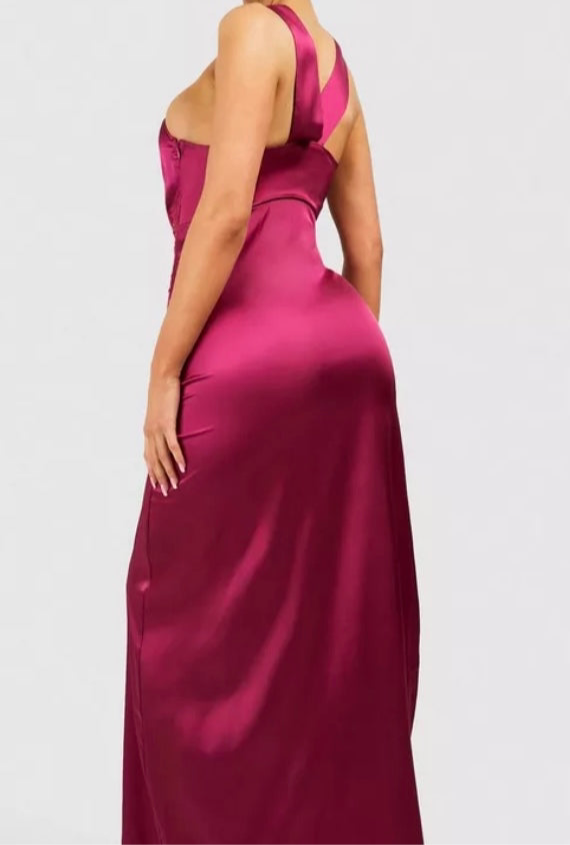 Satin evening dress