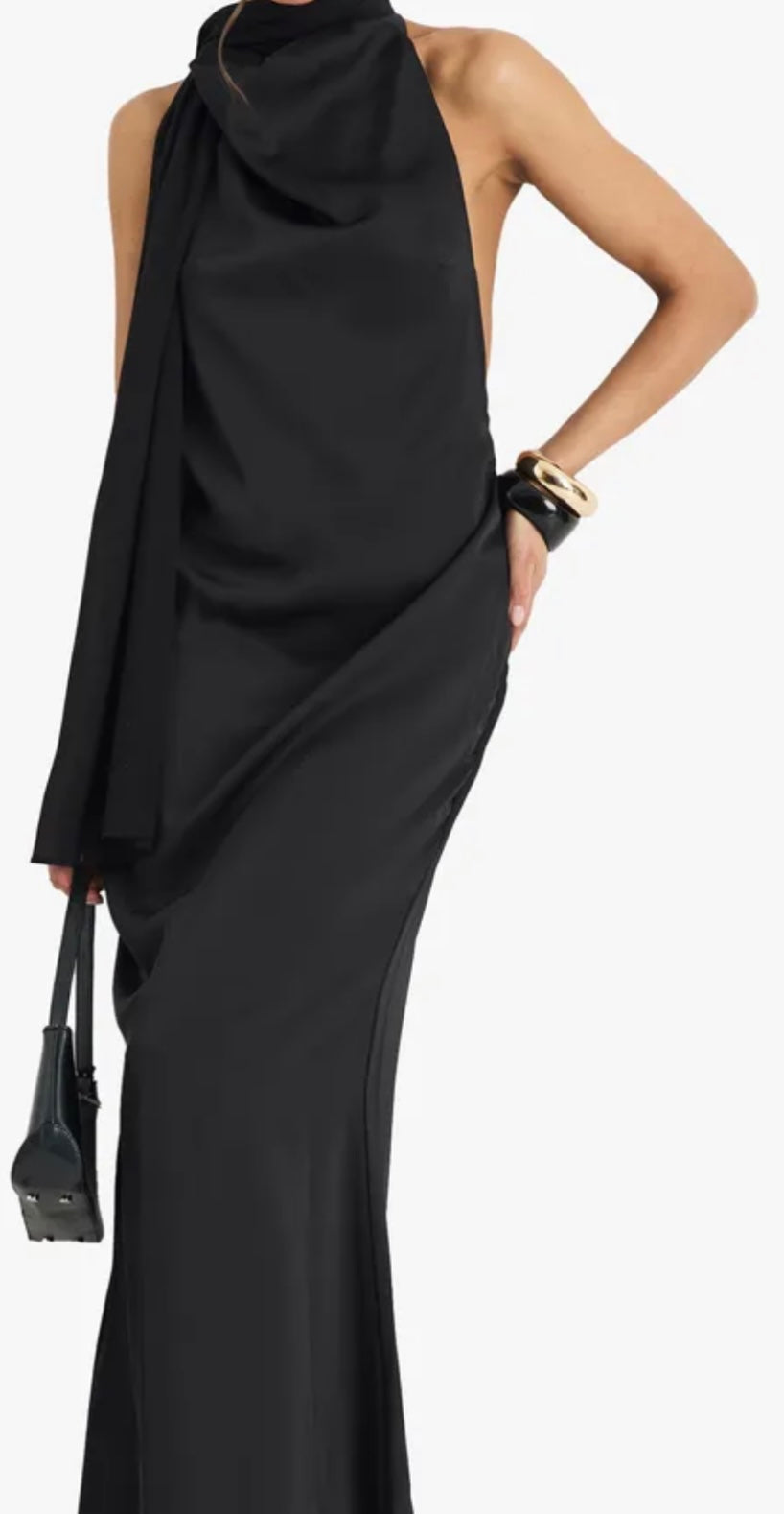 Sleek backless maxi dress
