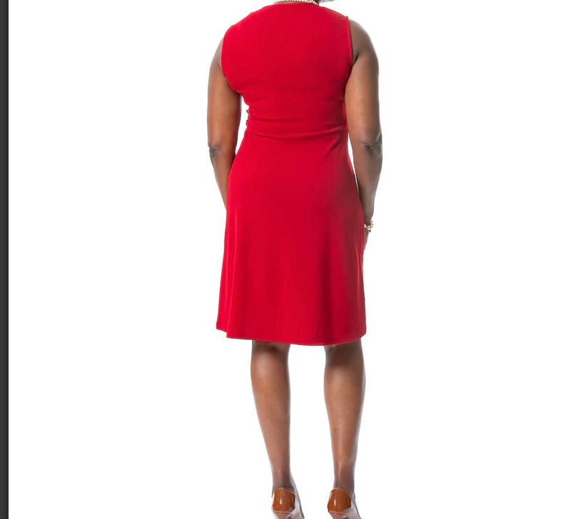 Color block wrap dress