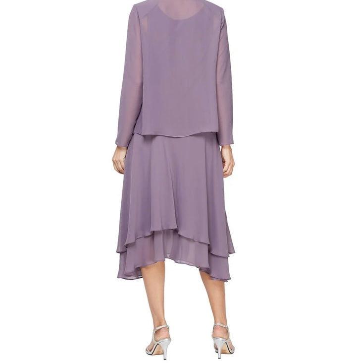 SLNY/embellished, two-piece dress plus size