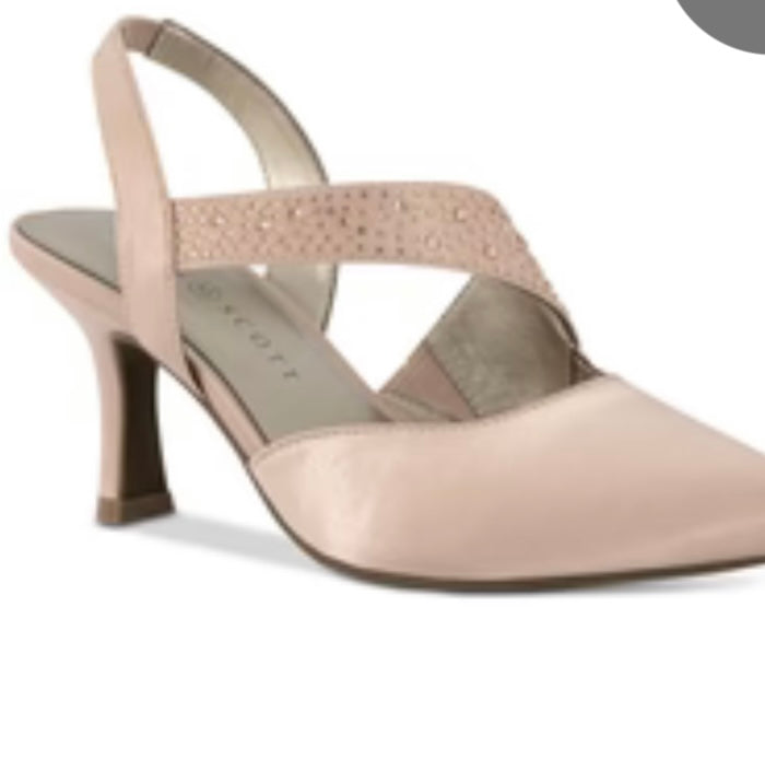 Champagne embellished satin Heel