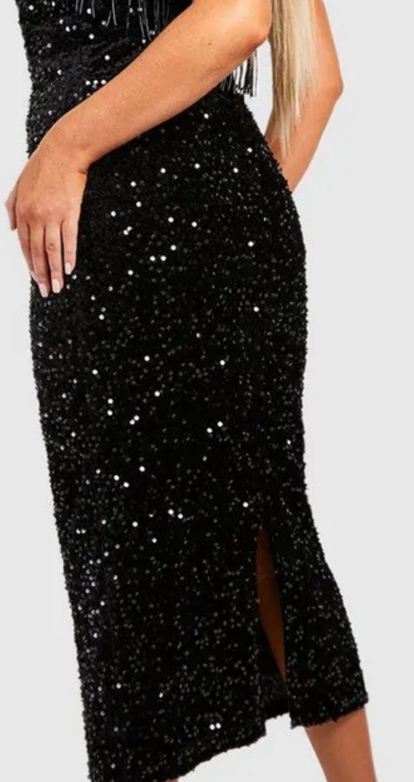Bodycon sequin statement dress
