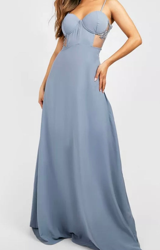 Corset lace evening dress