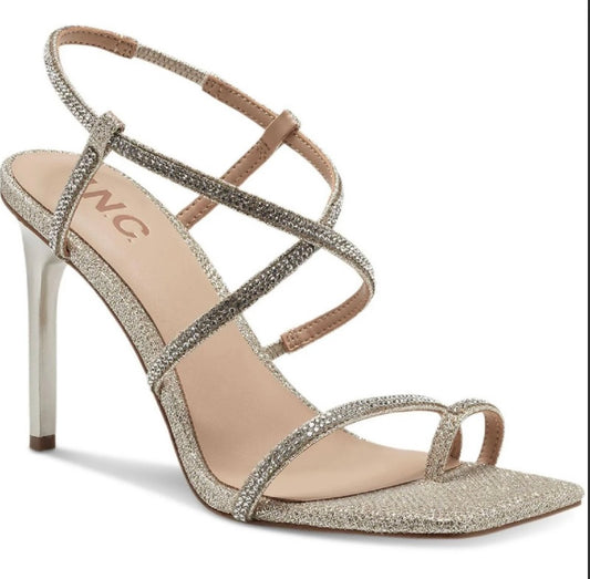 Champagne Crystal dress shoe heels