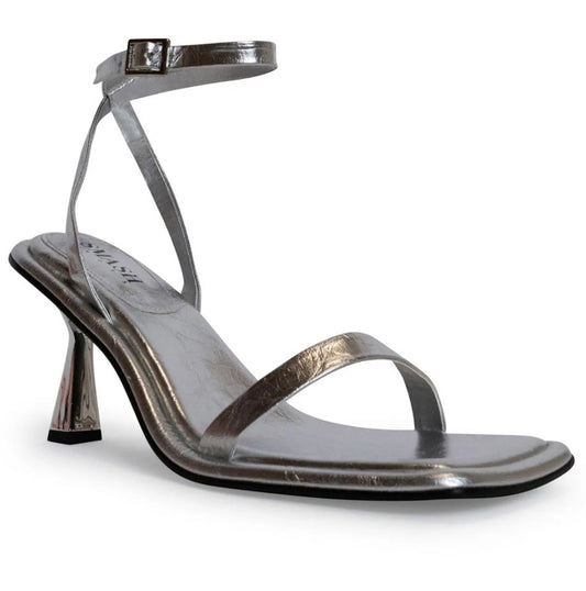 metallic silver sandal by smash