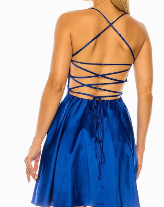 Royal blue junior dress
