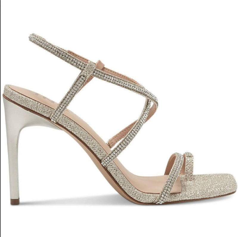 Champagne Crystal dress shoe heels