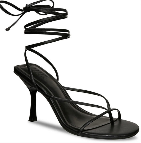 INC BLACK SMOOTH SLINGBACK SANDAL
